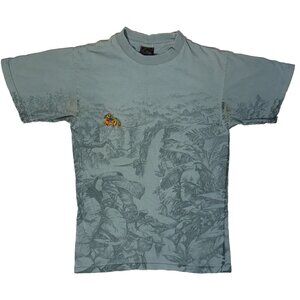 Vintage Habitat Wilderness Tree Frog TShirt -M 90s Wrap Around Forest Jungle